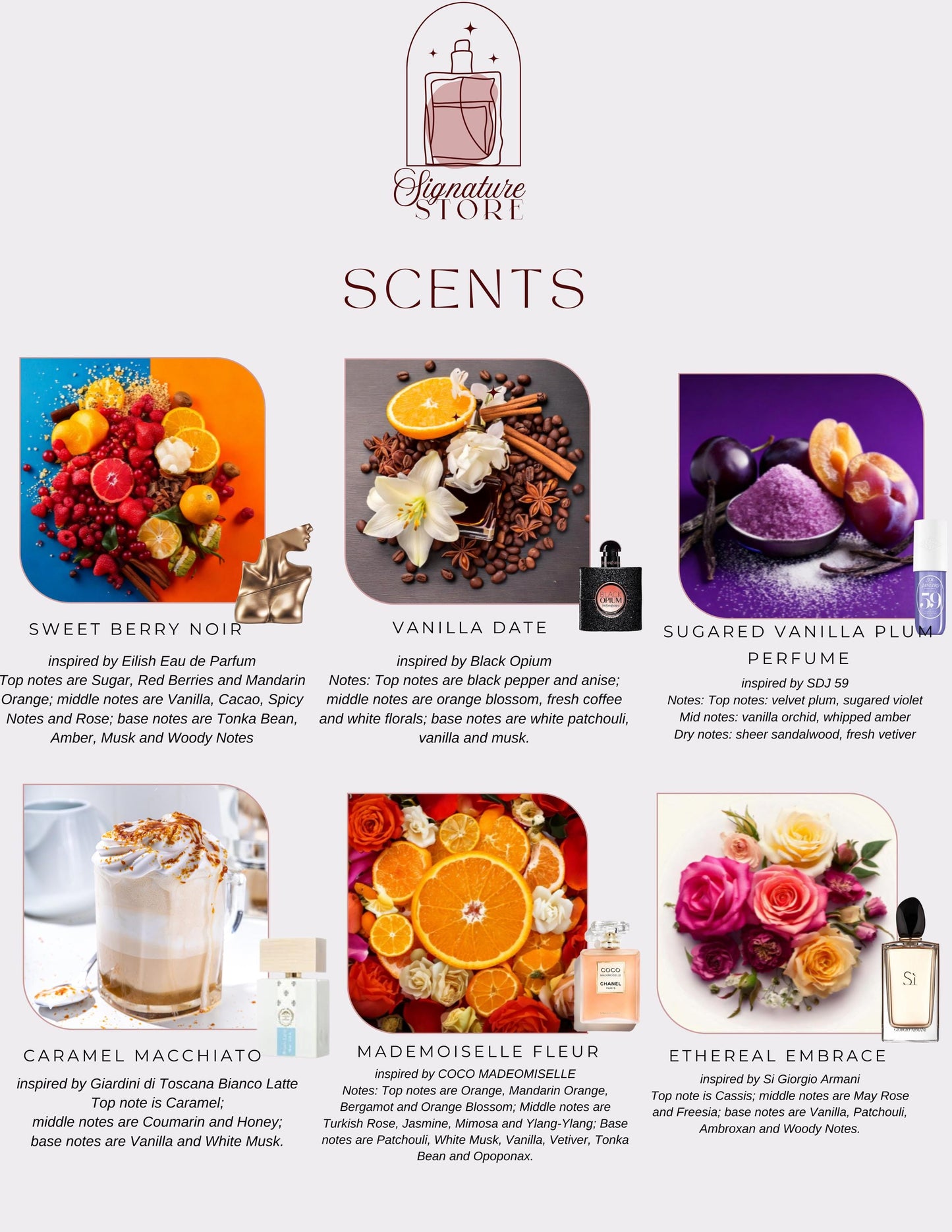 100ml Signature Engraved Perfume Hand Made Gift for Her