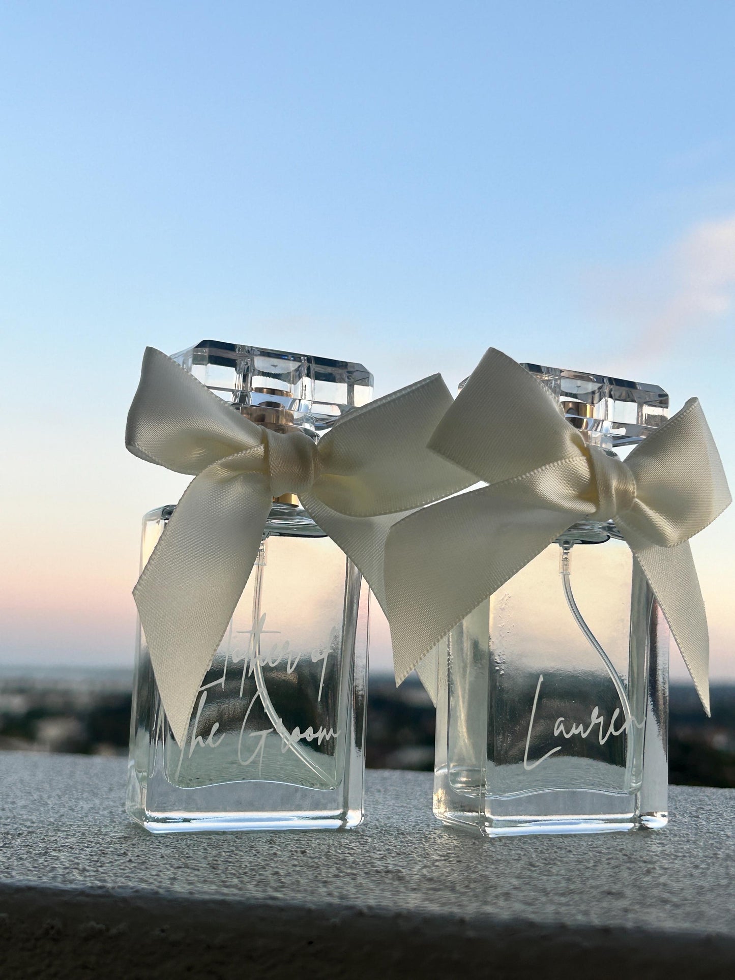 SignatureeStore 30ml Hand-Etched Glass Perfume Bottle Personalized Gift